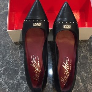 Brighton fisher leather kitten heels -9 1/2